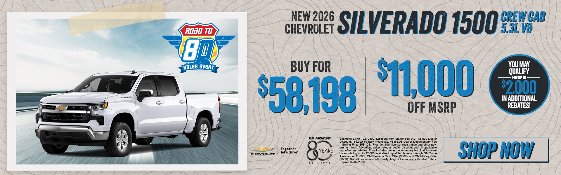 New 2026 Chevrolet Silverado 1500 Crew Cab 5.3L V8 